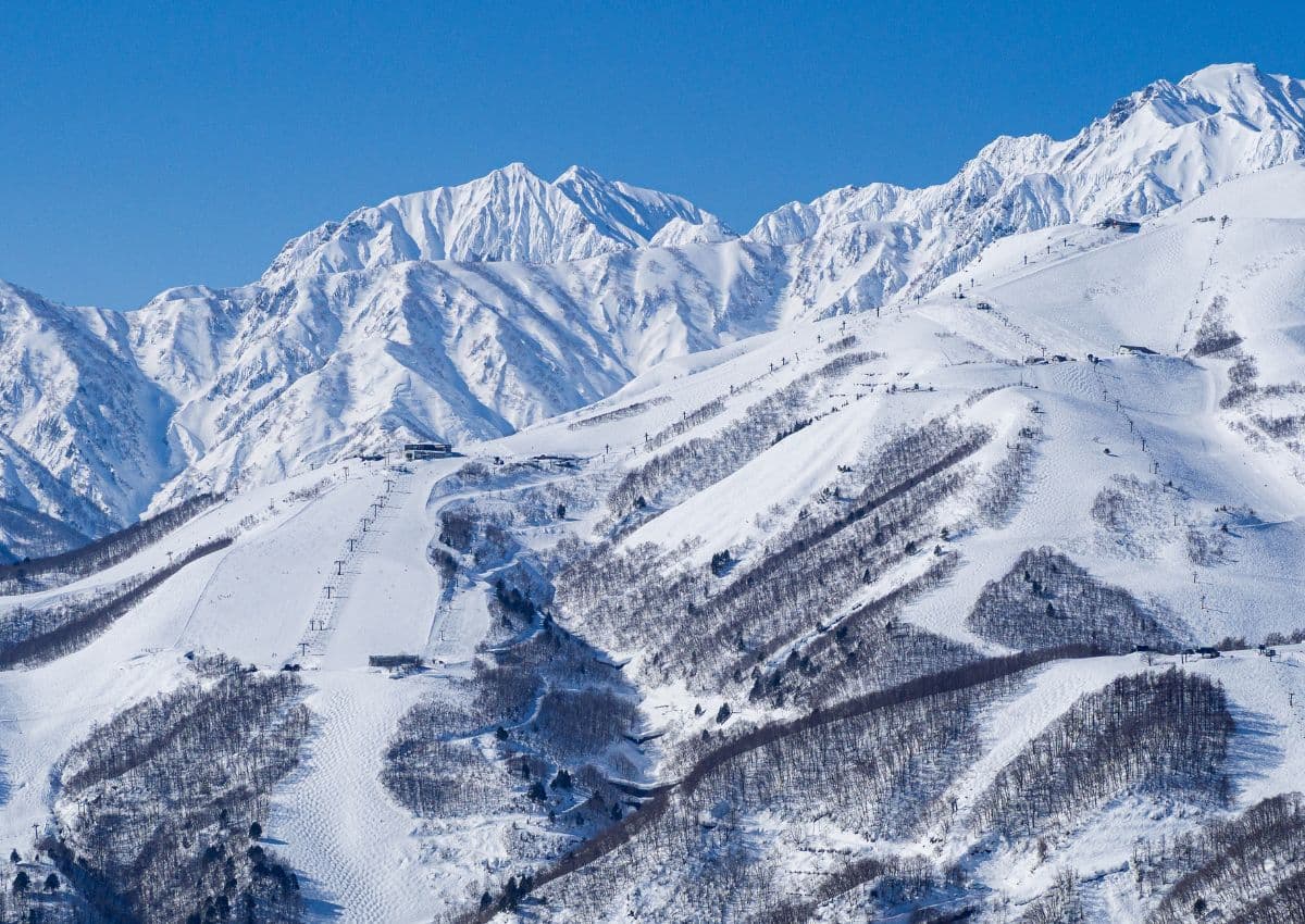 Skigebiet Happo-One in Hakuba, Japan