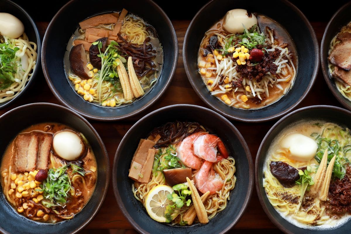 verschiedene japanische Ramen