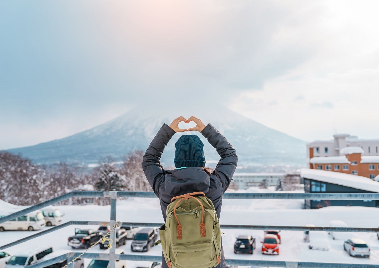 Frau in Niseko, Hokkaidō, Japan