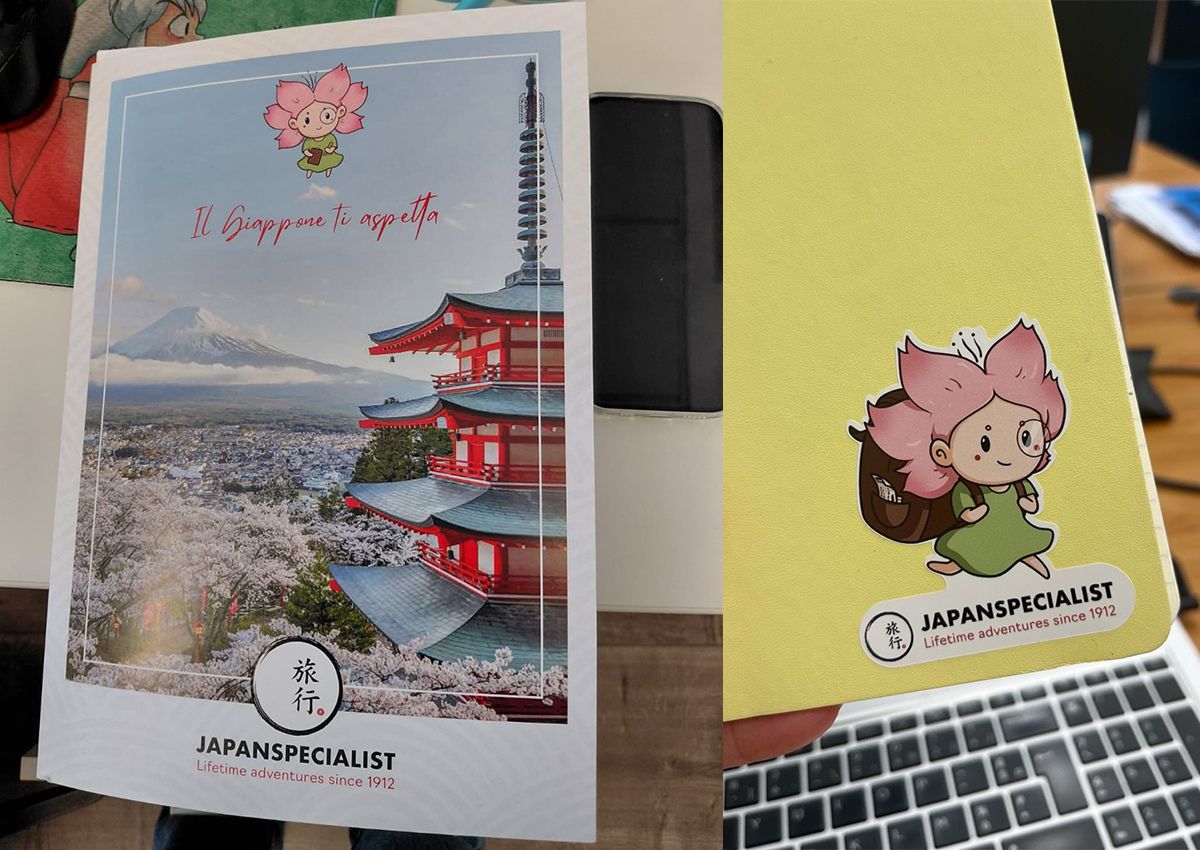 Mono-chan auf Werbematerialien von Japanspecialist