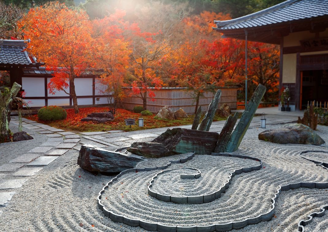 Honryutei garden of Enkoji Temple, Kyoto, Japan