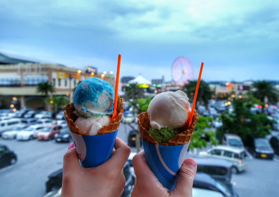 Die Blue Seal Eisdiele mit dem berühmten Eis aus Okinawa