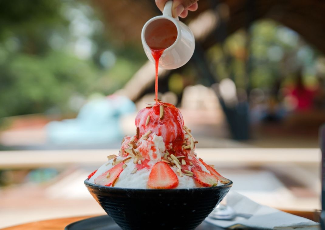 Japanisches "shaved ice", Kakigori, Japan