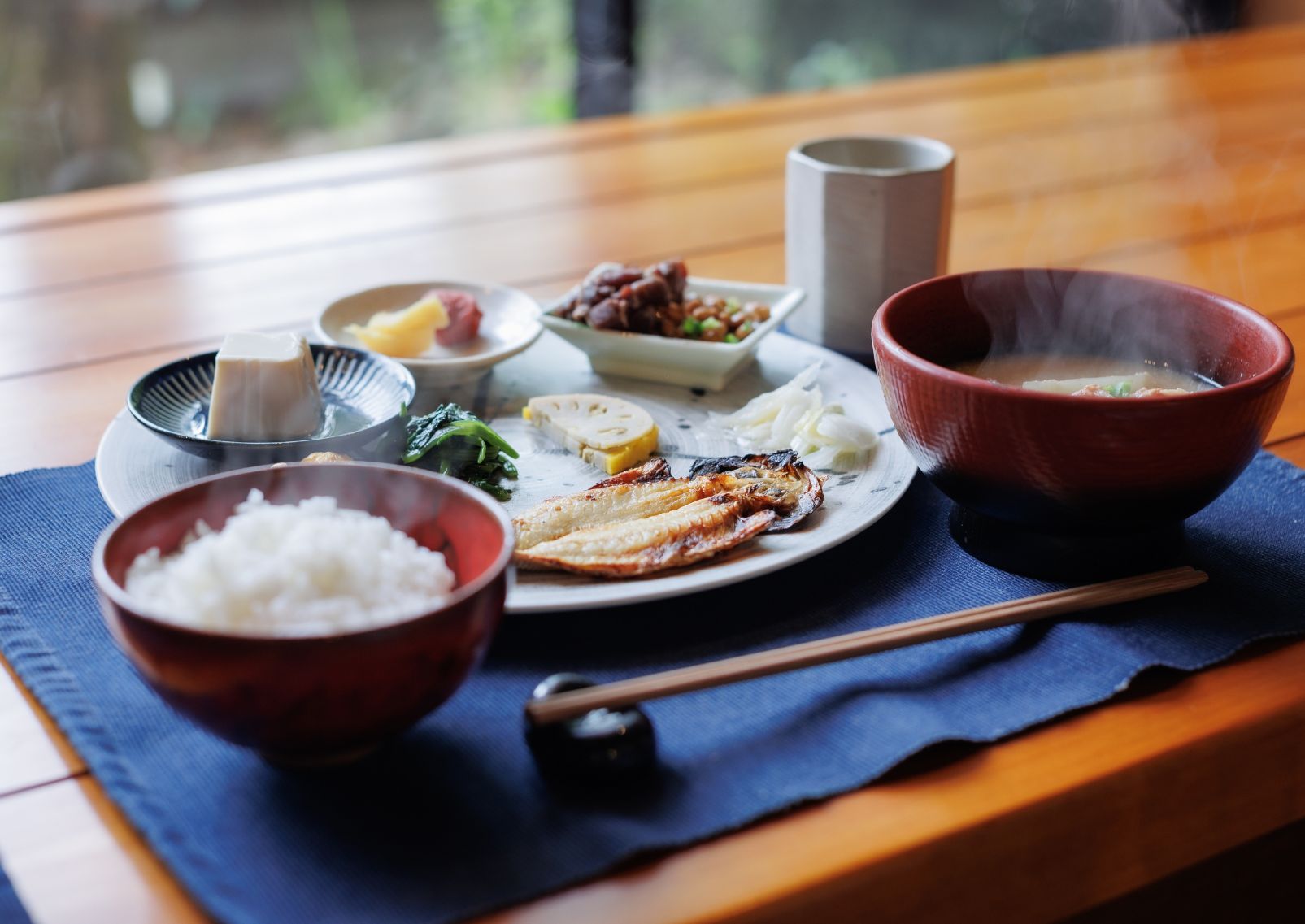 Traditionelle japanische Morgenmahlzeit, Japan