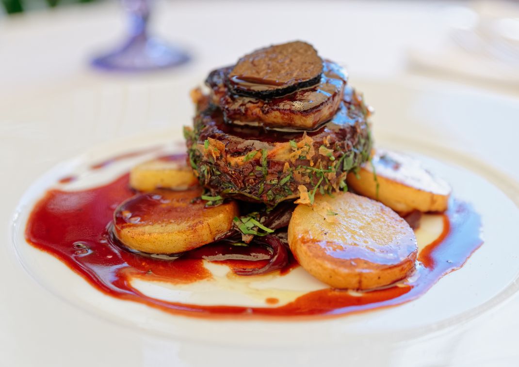 Foie gras mit Trüffeln, französische Küche