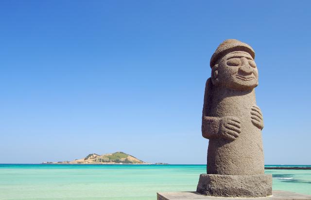 Steinstatue auf der Insel Jeju