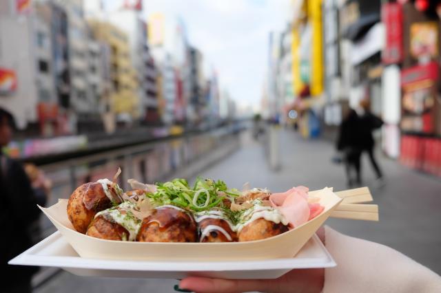 Takoyaki-Straßenessen, Osaka