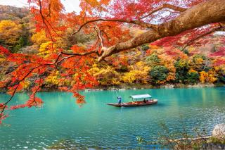 Bootsfahrt auf dem Hozu-Fluss, Arashiyama