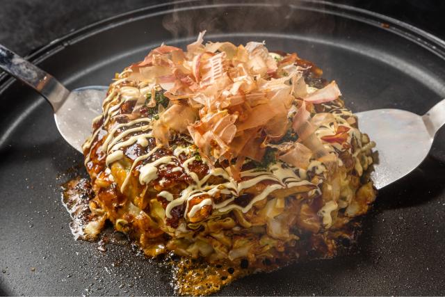 Okonomiyaki in Osaka