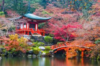 Daigo-ji-Tempel im Herbst