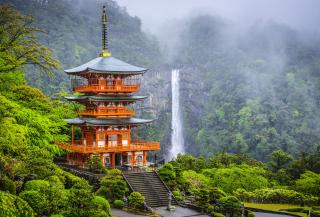 Ise Seigantoji-Pagode und Nachi-Wasserfall