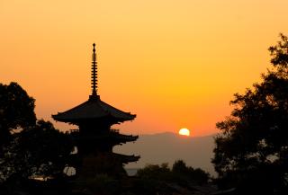 Sonnenuntergang in Kyoto