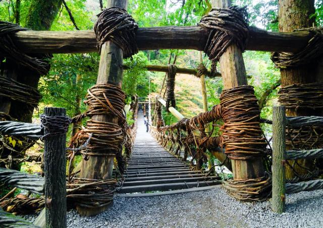 Kazurabashi-Brücke (aus Pflanzenreben)