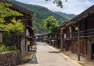 Historische Holzhäuser in Tsumago-Juku