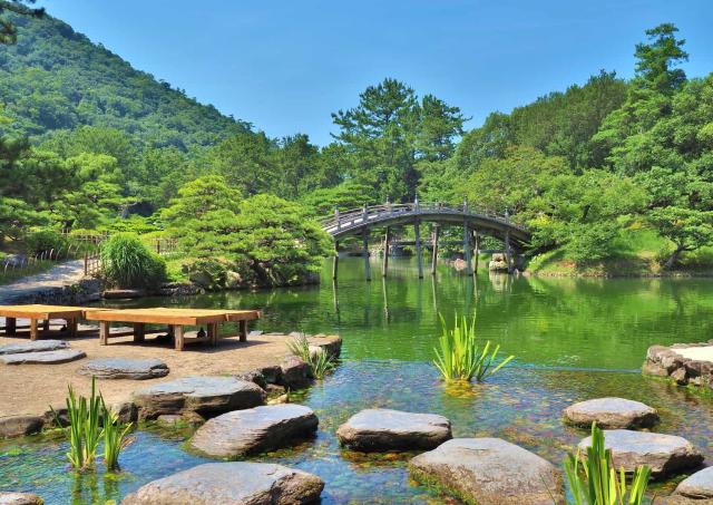 Engetsukyo-Brücke, Ritsurin-Garten, Takamatsu