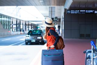 Passagier am Flughafen Narita