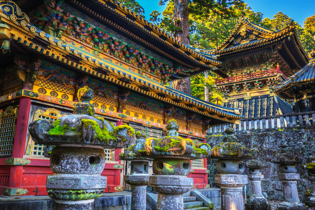 Der verschnörkelte Toshogu-Schrein, Nikko 
