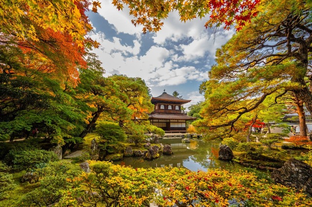 Ginkaku-ji-Tempel im Herbst, Kyoto