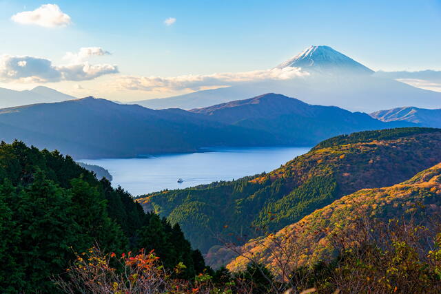 Ashi-See mit Mount Fuji, Hakone