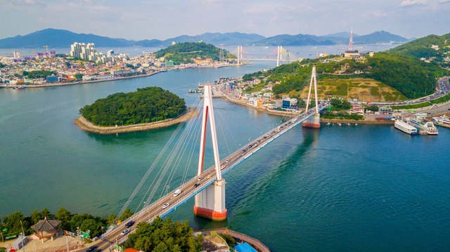Ansicht von Yeosu