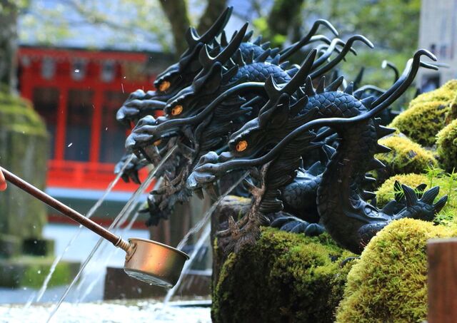 Drachenstatuen aus Bronze