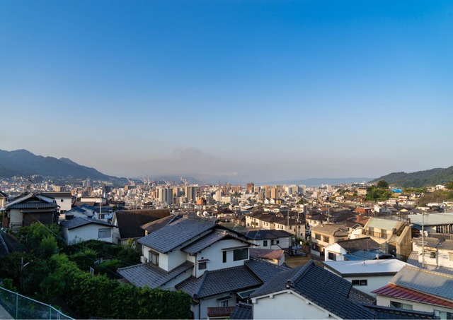 Blick auf die Stadt Kure