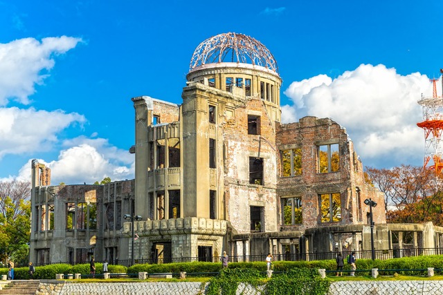 Der Atombombendom ist eines der eindrücklichsten Mahnmale im Friedenspark von Hiroshima. 